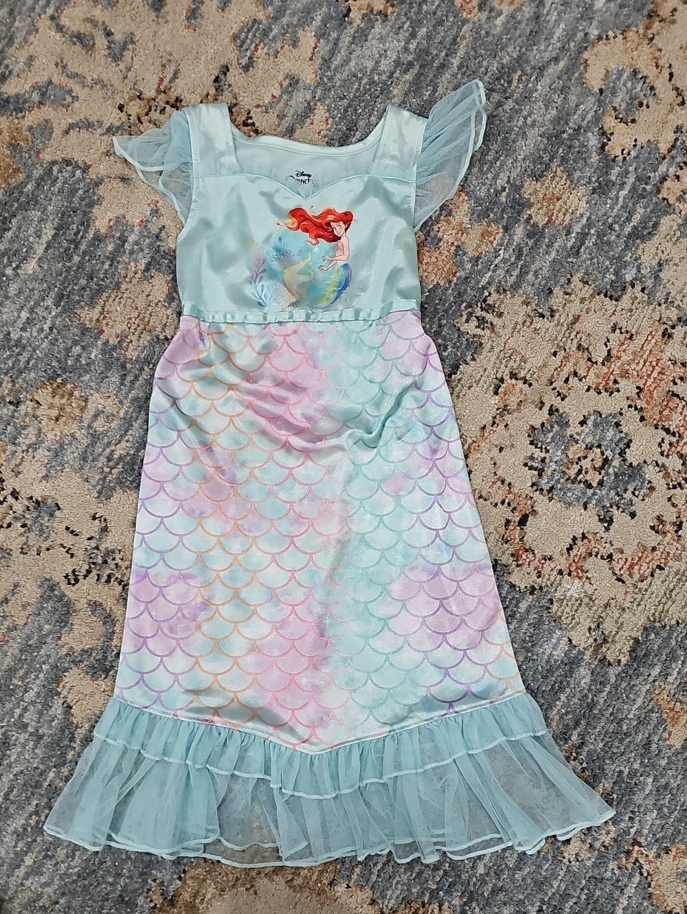 Disney Little Mermaid Pastel Aqua & Lavender Mermaid Dress